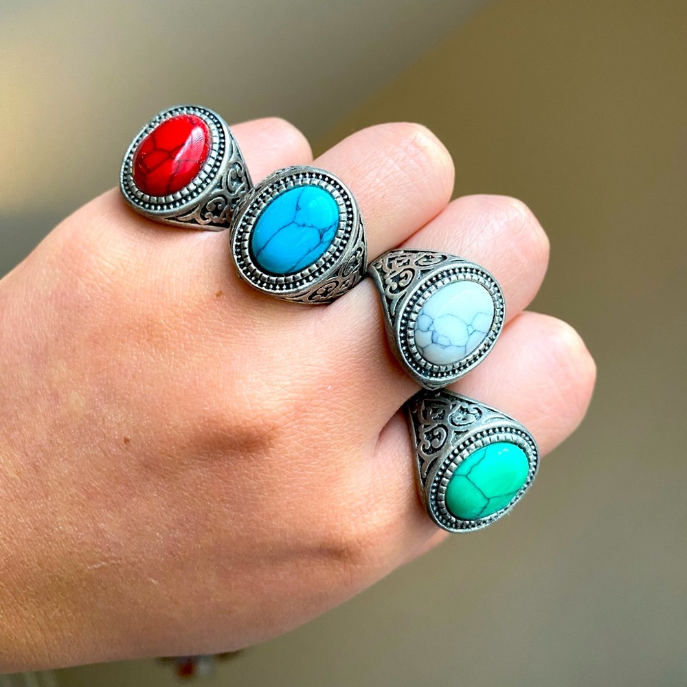 Silver Rings w/ Stone